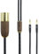 4-poliger XLR-Stecker, symmetrischer Stecker, 6N OCC Kupfer, versilbertes Kabel, 4-poliges XLR-Kabel, kompatibel mit Meze 99 Classics, für Meze 99 Neo Kopfhörer, Walnussholz