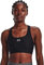 Under Armour Damen UA Authentics Mid Padless, Sport BH mit mittlerer Unterstützung, schweißableitender ohne Polster, Schwarz