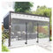 WZYJLyds Cortinas de Lona Impermeable Transparente Exterior, Lona Alquitranada de PVC Resistente a La Intemperie con Cremallera, Pérgola Patio Porche Cenador Paneles Laterales de Lona