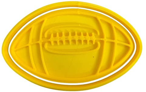The Cookie Cutter Hub 9 cm American Football Ausstechform und passender Präger für Kekse, Kekse, Ton, Backen, Dekoration