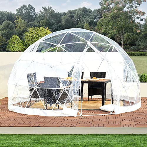 Bubble Tent Dome House, 3,6 m/12 ft transparentes Campingzelt, 4 Season Garden Outdoor Clear Dome Shelter Geodätische Kuppel 5-7 Personen für Hinterhofterrassen, Baldachin Pavillons Screen House Roo