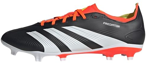 adidas Predator League Firm Ground Football Boots, Botas de fútbol Unisex Adulto, Core Black/Cloud White/Solar Red, 42 EU