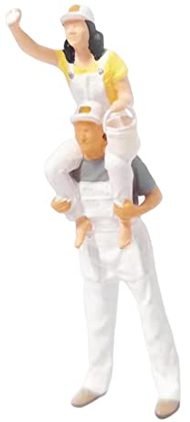 harayaa 1/87 Miniaturfiguren Menschen Modellfiguren Malerfiguren für Miniaturszenen, Doppelt