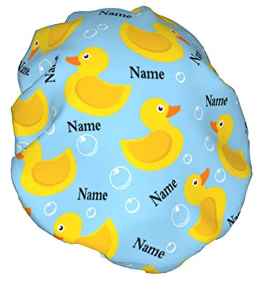 Yellow Rubber Duck Shower Cap Cactus Reusable Bath Shower Caps For Women Long Hair Double Layer Waterproof Bathing Shower Hat Hair Protector For Kids Girls Women 1 Pack