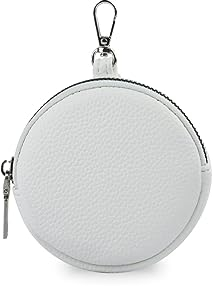 stylx Fashion You Want Damen Münzbörse aus echtes Leder, kleine Geldbörse mit Reißverschluss, Mini Portemonnaie Coin Pocket für Frauen Mädchen Kinder (weiß)