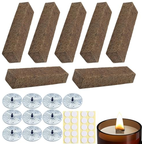 Sugeru Kerzendocht,Dauerdocht für Wachsfresser | schmelzfeuers für kerzenreste Denk schmelzfeuers Outdoor Indoor | dochte für Kerzen | kerzenfresser | docht | Kerzen selber Machen (20mm x 8pcs)…