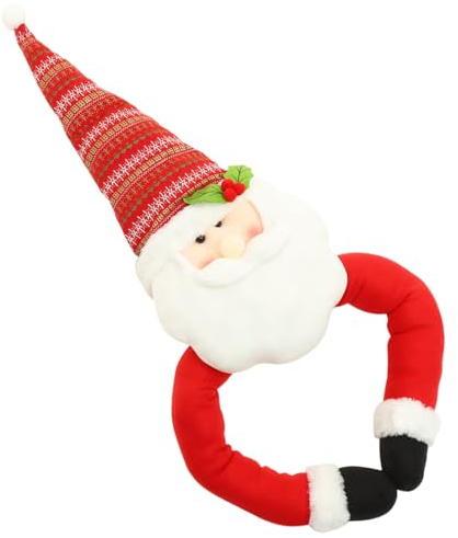 Cabilock Weihnachtsbaumspitze Weihnachtsmann-Figur Baumspitze Gefüllte Puppe Ornament Cartoon-Weihnachtsbaumkrone Plüsch-Elfenpuppe Für Urlaub Vorhang-Raffhalter-Dekoration