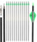 12pcs Pure Carbon Pfeile Spine 300 350 400 500 600 Jagdpfeile Zielpfeile für Recurve Bogen Compound Bogen (2 grün 1 weiß, Spine 300)