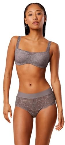Triumph Damen Spitzen-BH Body Make-Up Illusion Lace Balconette, ohne Bügel, ohne Polsterung, Verstellbare Träger, 70E, Pigeon Grey