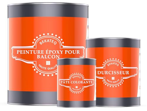 BEKATEQ BK-300EP Résine époxy bicomposante 1kg Brun rouge I Peinture balcon et sol, optimisée pour les UV, faible odeur, étanche I Revêtement de sol pour l'étanchéité du balcon et de la terrasse