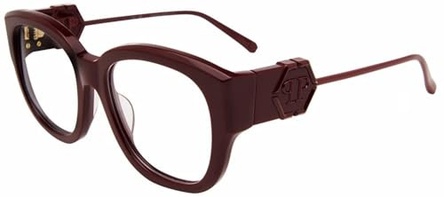 Philipp Plein Damen Vpp124m Brillenfassungen auf Rezept, Glänzend Transp.braun, 53/140/18