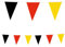 JUNG Wimpelkette 10m mit 25 Flaggen, schwarz rot gold Deutschland Fussball EM 2024 Fan, Europameisterschaft Fanartikel Frauen & Männer, Fanpaket, Schwarz Rot Gold Flagge, Damen und Herren