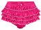 Satini Froufrou efféminé A Volants Shorty Slips Lingerie Soyeuse Satin sous-vêtements Culottes (Rose Vif, XL)