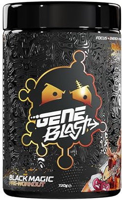 Gene Blast Black Magic Pre Workout – Strength, Energy, Focus & Muscle Pumps | BCAA + EAA | High Stim | No Crash | 720g (Cherry Cola)
