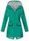 KOG Übergangsjacke Damen Regenjacke Wasserdicht Regenmantel Windbreaker mit Kapuze Fahrradjacke Regencape Regenjacken Windjacke Wanderjacke Outdoor Jacken Blitzangebote Des Tages Grün 5XL