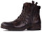 OSSTONE Western Stivali Cowboy Chukka Biker Boots Marrone Retro Maschio Mens Motociclo Botas Cerniera su in Pelle Vitello retrò Stile Uomo Stivali Caviglia Boots OS-5008-8-F,US10, EU43