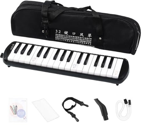 Strumenti musicali melodica, strumento melodica a 32 tasti | Strumento a fiato con 2 bocchini,Strumento armonico a tastiera a 32 tasti con borsa per il trasporto per principianti e professionisti