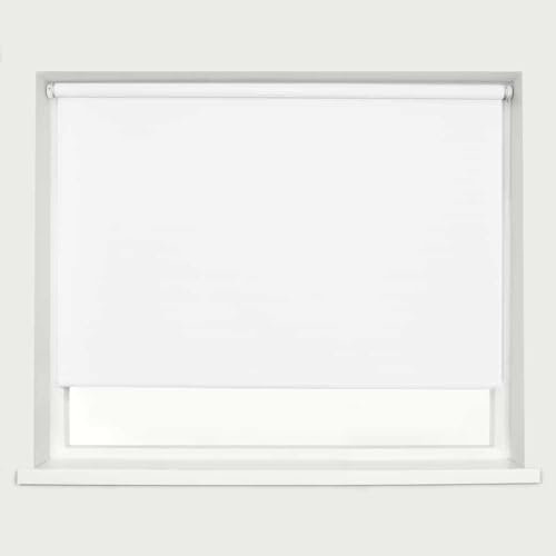 Blackout Roller Blind White 120cm 210cm Drop