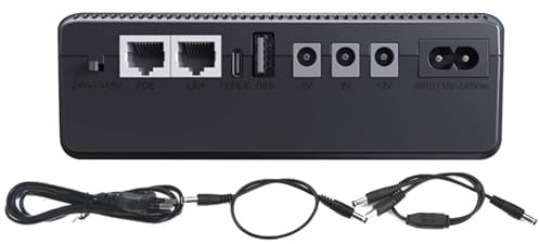 Kleine UPS -Sicherungsbatterie - 10400 MAH Power Bank, Ununterbrochenes Batterie -Backup -System | Sicherheitskameras -Batterie -Sicherung, Backup -Batterieversorgung Für Router, Kompaktes Solarstromv