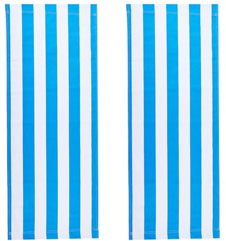 GORGECRAFT 2 Stück Ersatz Segeltuch Für Strand Sling Stühle Blau Und Weiß Ersatz Stoff Für Klappbare Liegestühle Für Den Außenbereich 115x43cm Großer Sling Stuhl Stoff Zum Sonnenbaden Im Innenhof Am