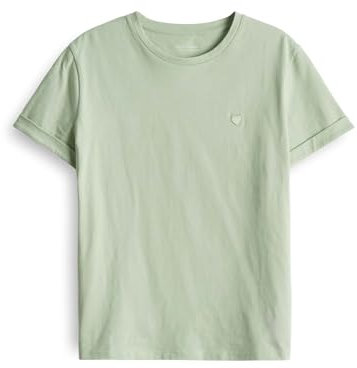 OPUS Damen Kurzarmshirt | T-Shirt SERZ Regular aus Organic Cotton Green Glow, 38