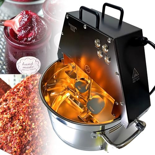 Edelstahl Küchenmixer Blender, 10L Kochtopf Rührfritteuse Wok mit Doppelmischpaddeln und zusätzlichem Ventilator (110V)