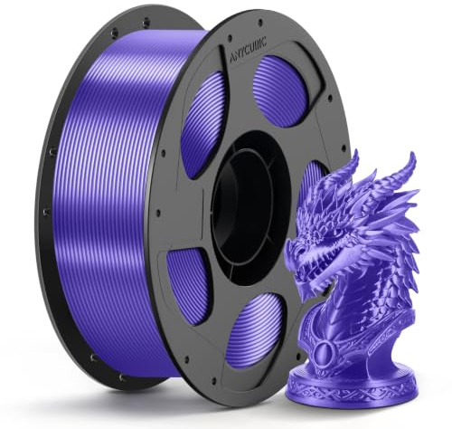 ANYCUBIC Silk PLA Filament, Seidentexturen Prächtige Farbe, 1KG Lila | Seiden PLA, Einfach zu drucken, Steuerbarer Glanz, Bruchfest