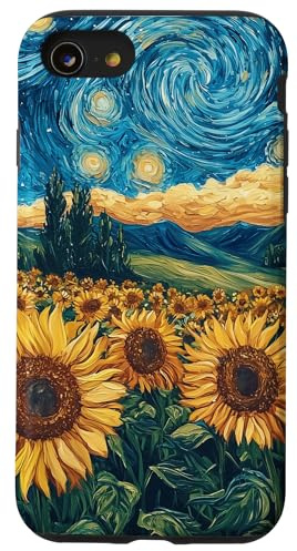 Sunflower Floral Flower Van Gogh Style Starry Night Graphic Case for iPhone SE (2020) / 7 / 8