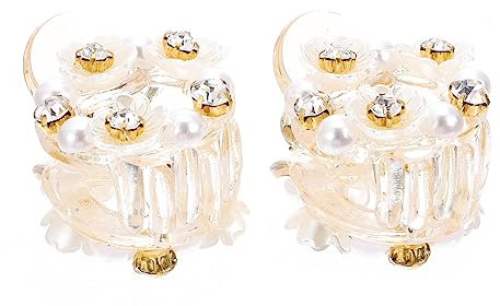 2 Piezas Pinzas Flor Accesorios Transparentes para Mujeres Clip