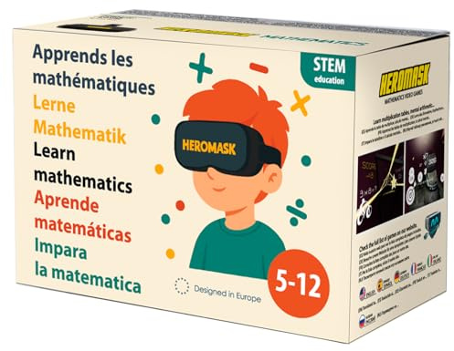 Children's Virtual Reality Headset – Multiplication Learning and Mental Calculation – Educational Games 5 to 12 Years – Compatible with iPhone and Android