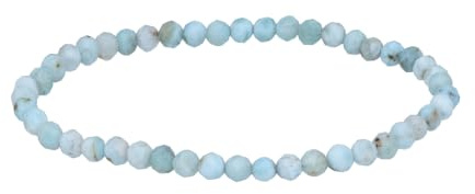 Lebensquelle Plus | Facettiertes Edelstein Armband 4 mm | 19 cm Länge | Inklusive Edelsteinkarte | Echte Edelsteine