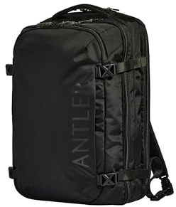 ANTLER - Discovery Backpack, Large 45L Rucksack with Laptop Pocket, Suitcase Sleeve, Water-Resistant, Durable Travel Bag for Men & Women - Black