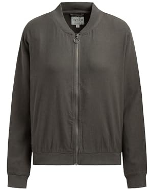 SOCCX Damen Blouson aus Leinen-Mix mit Rückenprint