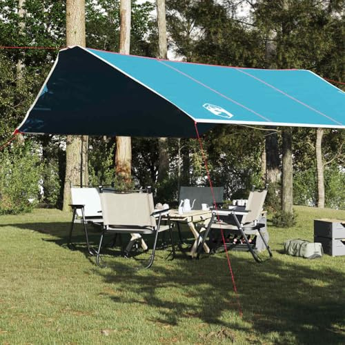 Tarp Olivgrün 306x306 cm Wasserdicht, Plane 306x306 cm für Camping und Outdoor als Sonnen- und Regenschutz, Plane wasserdicht olivgrün Tarp, olivgrüne