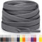 Miscly Lacci Piatti per Scarpe Sportive, Disponibili in Varie Lunghezze e Colori (Grigio, 114 cm)