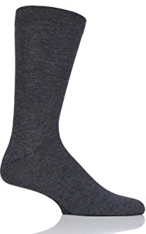 SockShop Mens Colour Burst Plain Bamboo Socks with Smooth Toe Seams Pack of 1 Ashes to Ashes 7-11