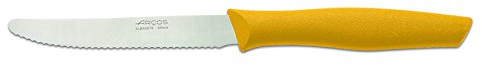 Arcos Séries Nova - Boîte 36 pièces Couteau de Table - Lame Acier Inoxydable Nitrum 110 mm - Manche Polypropylène Couleur Jaune (36 pcs)