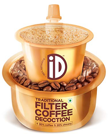 iD Instant Filter Coffee Liquid- Ready to Use, Filter Coffee Decoction | 38 Cups | 750ml Coffee Liquid (150ml x 5) | Add Hot Milk and Sugar to Taste