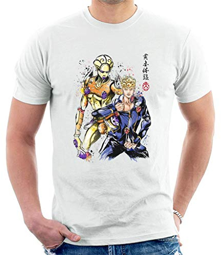 Giorno Giovanna Gold Watercolour Jojos Bizarre Adventure Men's T-Shirt