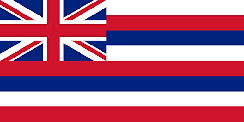 2X Auto Aufkleber Hawaii - Flagge 2X Car Sticker Fahne US Bundesstaat (ca. 8x5 cm)