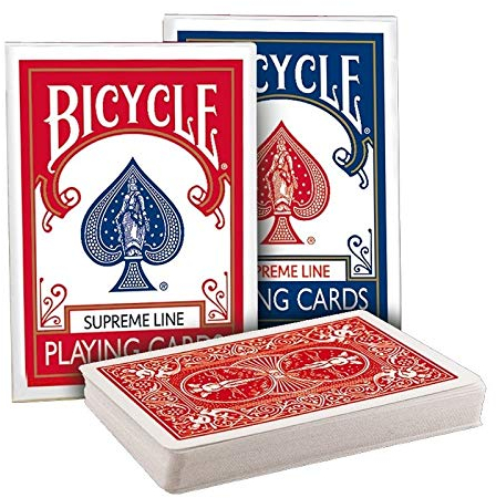 SOLOMAGIA Bicycle - Supreme Line - Set of Red and Blue Back Decks with Card Bag