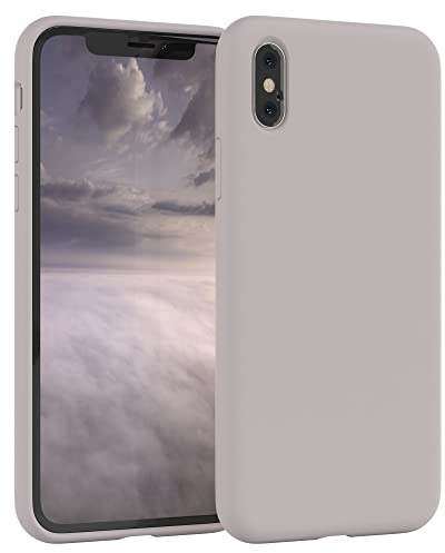 EAZY CASE - Silikon Hülle für iPhone XS Max Hülle weich stoßfeste Schutzhülle mit Kameraschutz Handyhülle iPhone XS Max Silikonhülle Dünn mit Premium Schutz TPU Cover Phone Case in Rosa Pastell Braun