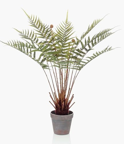 artplants.de Fougère arborescente Artificielle CAMASO en Pot décoratif | Plante Artificielle/Fausse fougère