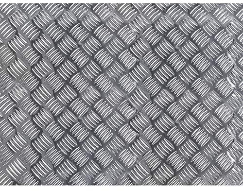 Klebefolie Möbel 45x740cm | Möbelfolie selbstklebend in Metallic-Optik | Klebefolie zur Umgestaltung von Küche und Bad | Folie für Möbel - wasserfest und dekorativ | Riffelblech Silber Hochglanz