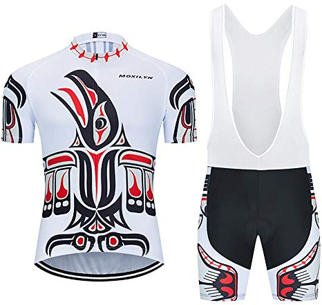 Ciclismo Uomo 20D Gel Salopette Pantaloncini Corti Imbottiti Set di Abbigliamento Ciclista