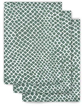 Jollein Gant de Toilette Hydrophile Snake 3-Pièces, 20 cm Longueur x 15 cm Largeur, Vert Cendré