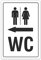 Aluverbund Schild 30x20cm Wetterfest Kratzfest Rostfrei UV beständig - WC Damen und Herren links
