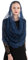 PAMOR Spanischer Stil Spitze Traditionelle Vintage Infinity Form Mantilla Veil Latin Mass Kopfbedeckung, Marineblau, Einheitsgröße