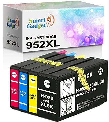 Smart Gadget [4 Pack] HP952 XL 952XL Compatible Ink Cartridge Replacement Colour [BCYM] (2024 Upgraded Version) | Use with Office-Jet Pro 8200 8210 8216 7720 8710 8720 7740 8715 8740 Printers