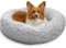 Best Friends by Sheri The Original Calming Donut Lux - Beruhigendes Haustierbett - Kunstfell - Grau - M 76 x 76 cm